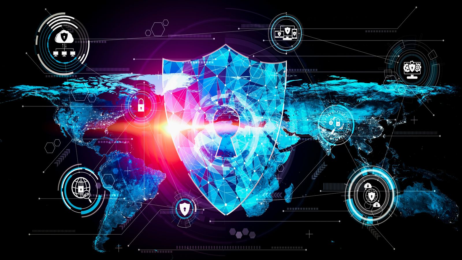 DDoS traffic visualization showing volumetric attack absorption at CDN edge layer